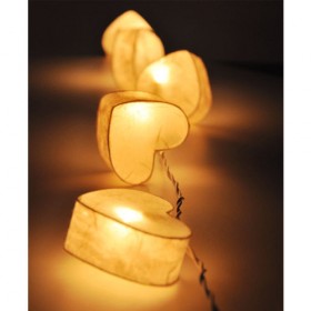 Heart Paper Lantern String Lights - White